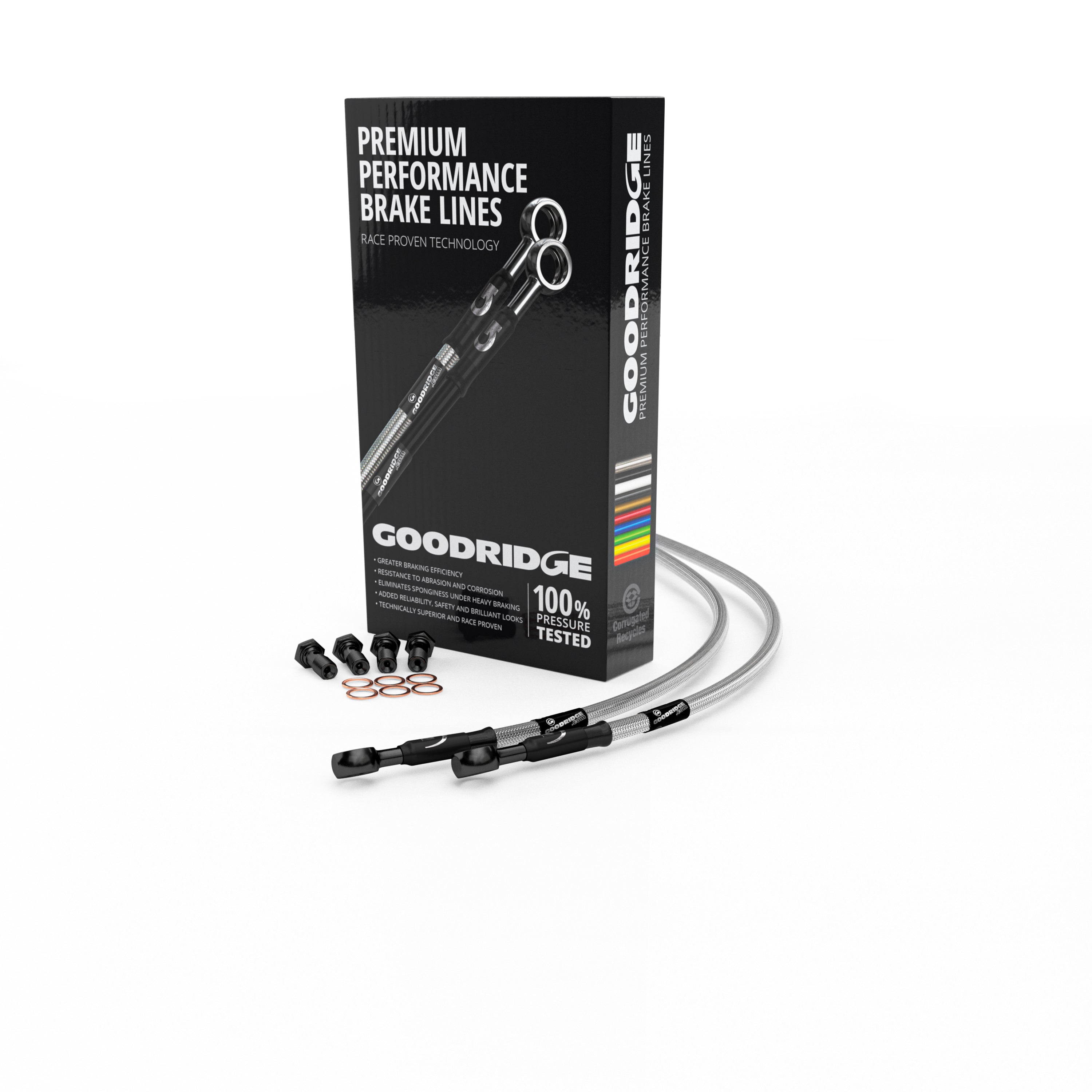 FRONT BRAKE HOSE KIT FOR HARLEY DAVIDSON XL1200XS FORTY-EIGHT SPECIAL (NO ABS) 18-20 - Goodridge