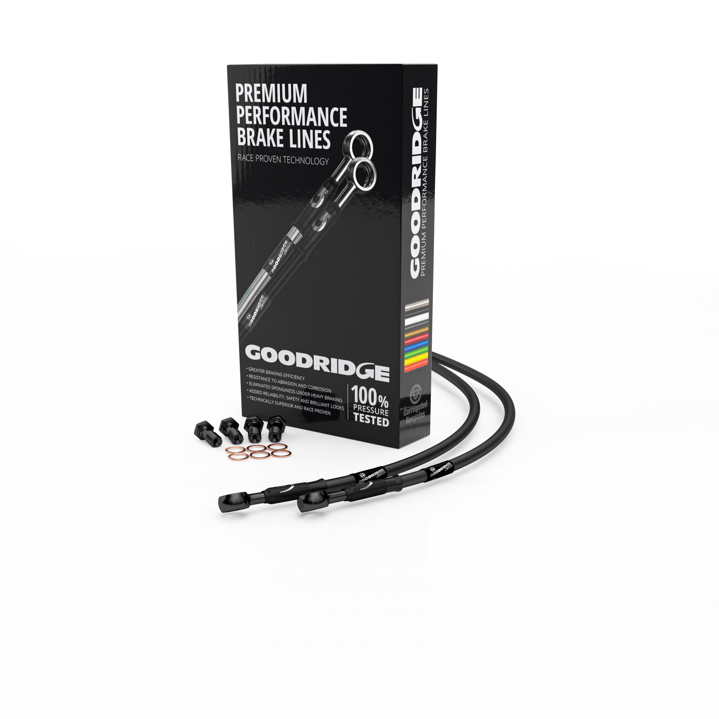 BRAKE HOSE KIT FOR KAWASAKI ER6F/N ABS 12-16 - Goodridge