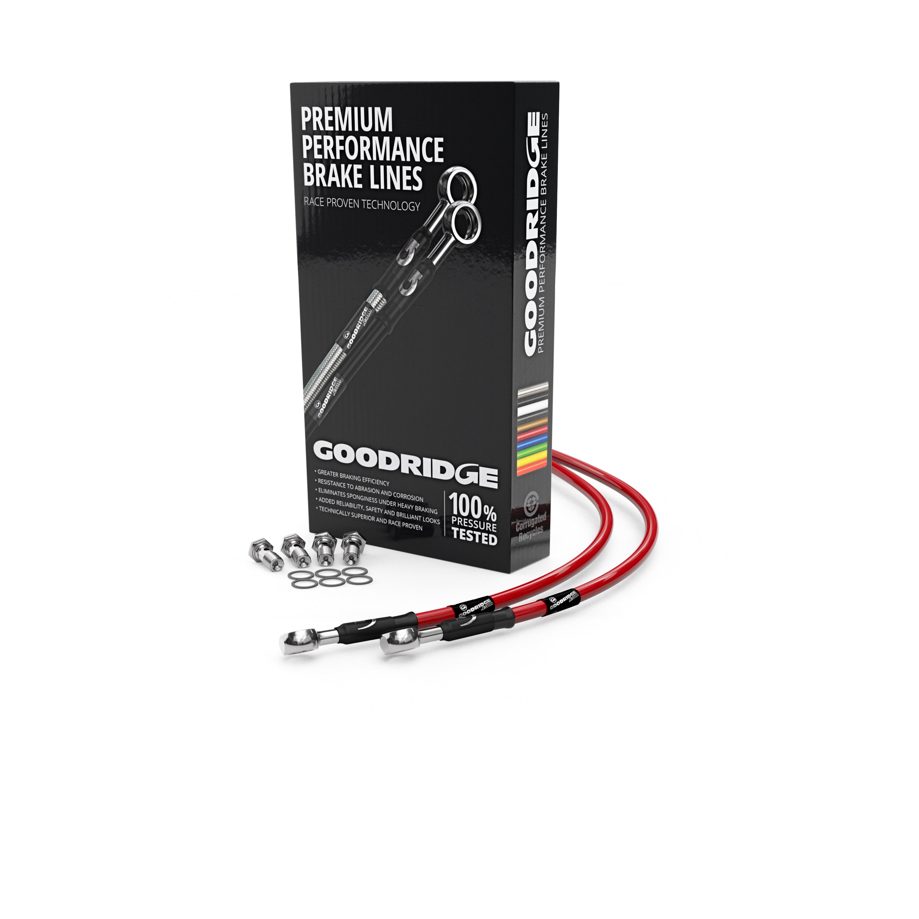 GOODRIDGE PERFORMANCE BRAKE HOSE KIT FOR HONDA SH125 01-ON - Goodridge